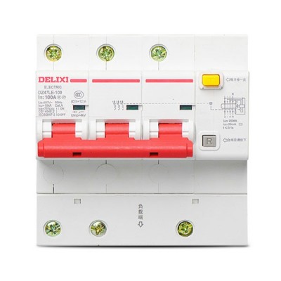 德力西漏电保护器DZ47LE-125/3P/80A/100A三相三线漏电断路器开关图3