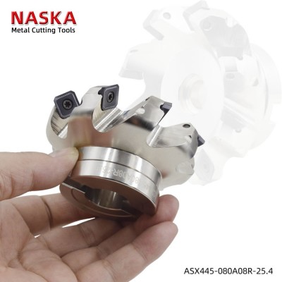 ASX445-080A06R-25.4英制 45度平面铣刀盘 可转位铣刀盘 数控刀具图2