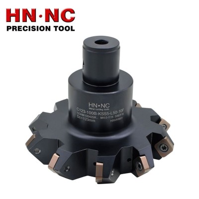 海纳C123-100B-KSS5-L50-10F V型槽铣刀盘倒角加工图3